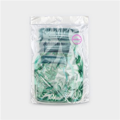 Набор пакетов для хранения сыпучих продуктов Доляна «Листья», застёжка zip-lock, 3 шт, 15×10 см, 20×13 см, 24,5×16,5 см, цвет зелёный