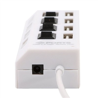 Хаб USB - HUB01 4USB (повр. уп.) (white) (206919)