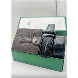 Подарочный набор для мужчины ремень, кошелек + коробка #21214643