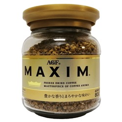 Натуральный растворимый кофе Gold Maxim AGF, Япония, 80 г (ст.б) Акция