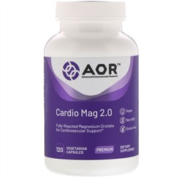 Advanced Orthomolecular Research AOR, Cardio Mag 2.0, 120 растительных капсул