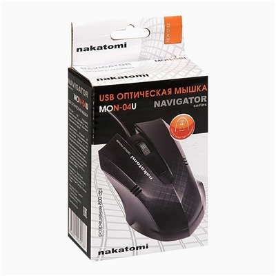 Мышь оптическая Nakatomi Navigator MON-04U (повр.уп) (black)