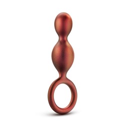 Коричневый анальный стимулятор Duo Loop Copper Anal Plug - 13,3 см.