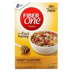 General Mills, Fiber One Cereal, Honey Clusters, 17.5 oz (496 g)
