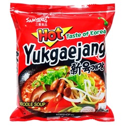 Лапша б\п Юккедянг Samyang, Корея, 120 г. Срок до 17.09.2024.Распродажа