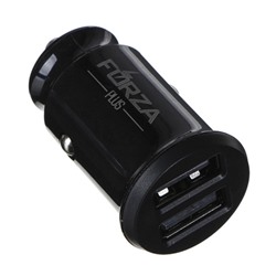 FORZA Автомобильное зарядное устройство Комфорт, 2xUSB, 2.4А, 5В, 2 цвета