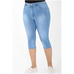 Капри джинсовые модные больших размеров