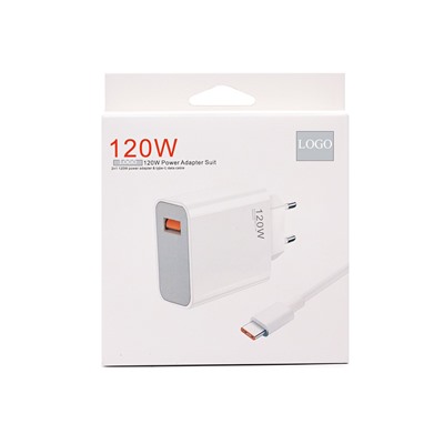 Адаптер Сетевой с кабелем ORG Xiaomi [BHR6034EU] (повр. уп) USB 120W (USB/Type-C) (B) (white)