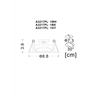 Точечный встраиваемый светильник Arte Lamp ACCENTO A3217PL-1WH