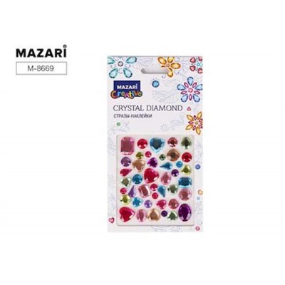 Наклейки-стразы круглые, разного размера M-8669 Mazari