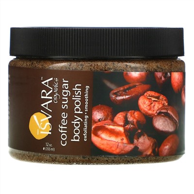 Isvara Organics, кофейный скраб для тела на основе сахара, 355 мл (12 унций)
