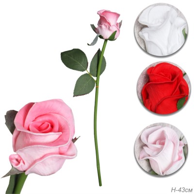 Цветок искусственный Роза 45 см / J104 /уп 48/480/ латекс