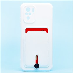 Чехол-накладка - SC304 с картхолдером для "Xiaomi Redmi Note 10/Redmi Note 10S" (white) (208779)