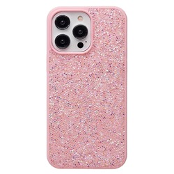 Чехол-накладка - PC071 POSH SHINE для "Apple iPhone 14 Pro Max" россыпь кристаллов (pink) (231600)