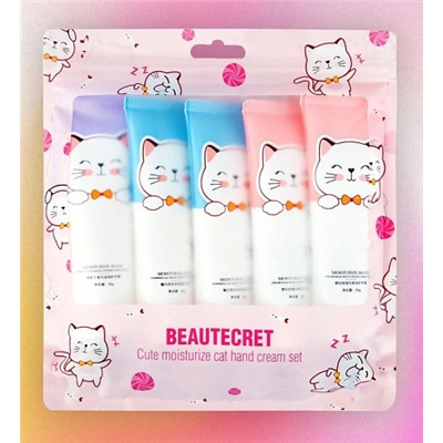 Набор кремов для рук Luofmiss BEAUTECRET Cute CAT Hand Cream Set 5шт*30мл