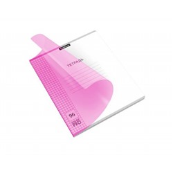 Тетрадь  96л клетка с пластиковой обложкой "Классика CoverPrо Neon" розовая 56403 Erich Krause