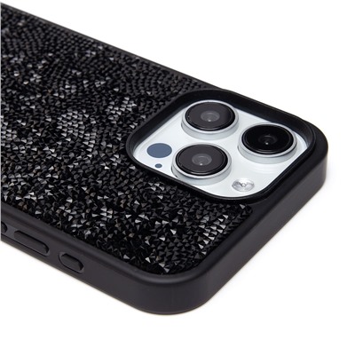 Чехол-накладка - PC071 POSH SHINE для "Apple iPhone 15 Pro Max" россыпь кристаллов (black) (226898)