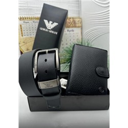 Подарочный набор для мужчины ремень, кошелек + коробка #21134388