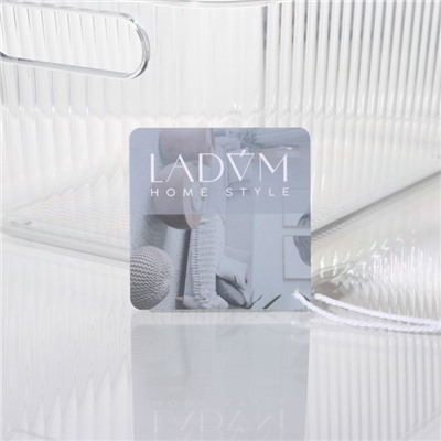 Контейнер для хранения с ручкой LaDо́m «Кристалл», 31,5×16,5×11,5 см, цвет прозрачный