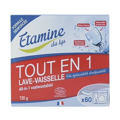 Таблетки для посудомоечных машин "Всё в одном" Etamine du Lys, 60 шт