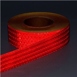 Светоотражающая лента, самоклеящаяся, красная, 5 см х 25 м