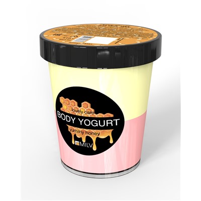 СРОКИ, MILV. Крем-йогурт двухцветный "Мёд". 210 г