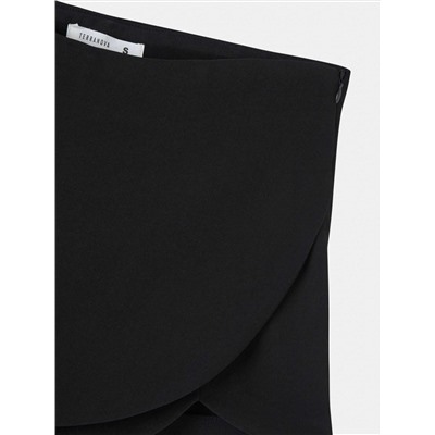 Однотонная юбка-шорты Черный