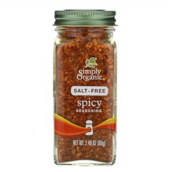 Simply Organic, пряная приправа, без соли, 69 г (2,4 унции)