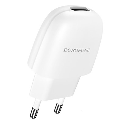 Адаптер Сетевой с кабелем Borofone BA49A Vast (повр. уп.) USB 2,1A/10W (USB/Lightning) (white)