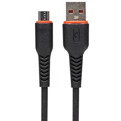 Кабель USB - micro USB SKYDOLPHIN S54V  100см 2,4A  (black)