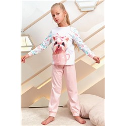 Пижама д/дев детская Juno AW21GJ548 O Sleepwear Girls (Розовый собачка)