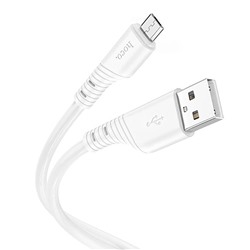 Кабель USB - micro USB Hoco X97 Crystal  100см 2,4A  (white)