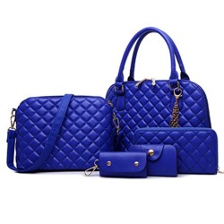Комплект сумок из 5 предметов, арт А69, цвет:синий