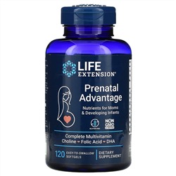 Life Extension, Prenatal Advantage, 120 легко проглатываемых капсул