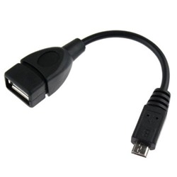 Кабель OTG - mini USB Glossar USB - mini USB (15 см) (black)