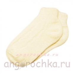 Короткие теплые  женские носки с резинкой  - 704.5