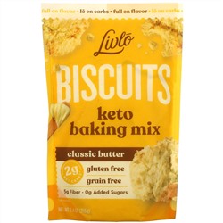 Livlo, Biscuits, Keto Baking Mix, Classic Butter,  9.4 oz (266 g)