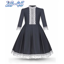 школьное платье размер 146, цвет серый