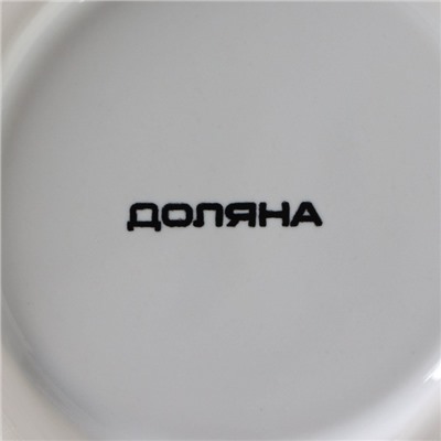 Чайная пара Доляна «Ананас», 2 предмета: кружка 250 мл, блюдце d=15,5 см, цвет белый