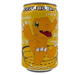 Лимонад газ. со вкусом банана Digimon Agumon Ocean Bomb, Тайвань, 330 мл Акция