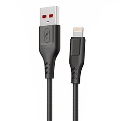 Кабель USB - Apple lightning SKYDOLPHIN S61L (повр. уп)  100см 2,4A  (black)