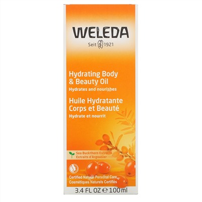 Weleda, Hydrating Body & Beauty Oil, Sea Buckthorn Extracts, 3.4 fl oz (100 ml)