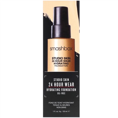 Smashbox, Studio Skin 24 Hour Wear Hydrating Foundation 2.1 Light with Warm Peach Undertone, 1 fl oz (30 ml)