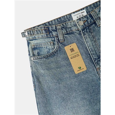 Свободные джинсы модель «Carpenter» с эффектом потертости Синий деним