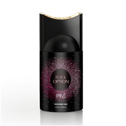 Дезодорант-спрей Prive BLACK OPTION Парфюмированный для женщин с ванилью, кофе и жасмином, 250 мл.