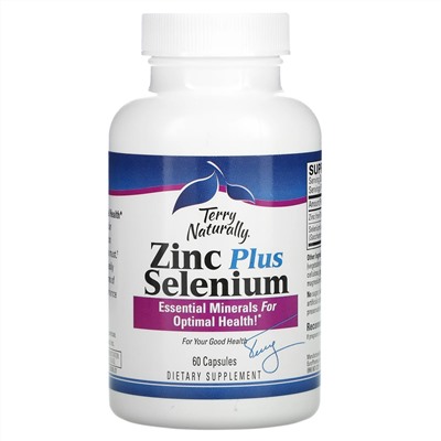 Terry Naturally, Zinc Plus Selenium, 60 Vegan Capsules