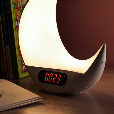 LADECOR CHRONO Часы-будильник, 20,6х7,6х20см, LED, с эфф.рассвета, FM-радио, ДУ, microUSB
