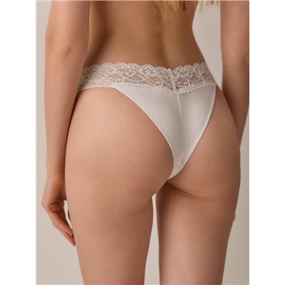 Трусы CONTE LACE WAIST LBR 2482 Трусы «бразилиана» из хлопка с кружевом женские