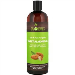 Sky Organics, Sweet Almond Oil, 100% Pure Organic, 16 fl oz (473 ml)