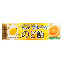 Леденцы со вкусом айвы, лимона и апельсина Fruits Nodo ame Candy Lotte, Япония, 59,4 г